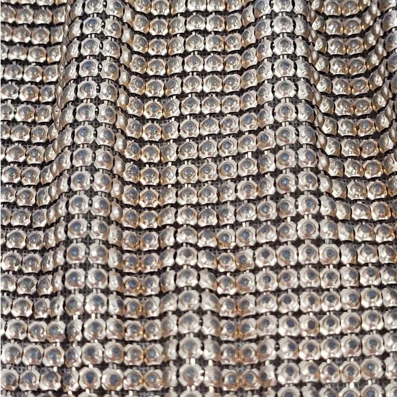 Vintage Whiting & Davis 40s Gold Mesh Evening Cocktail Chain Wristlet Bag - Picture 13 of 15